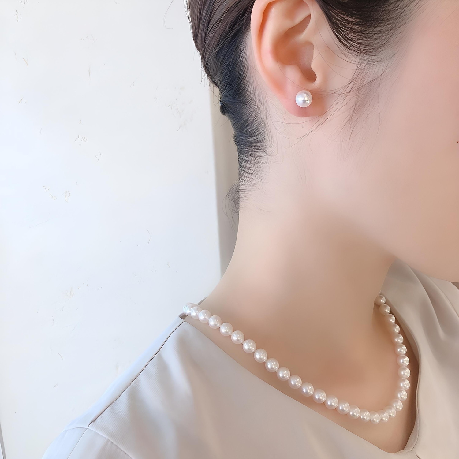 JAPANESE AKOYA PEARL’and black pearl/「アコヤ真珠」ネックレス&ピアスセット Mサイズセット(7.0~7.5㎜) JAPANESE AKOYA PEARL’and black pearl/「アコヤ真珠」ネックレス&ピアスセット Mサイズセット(7.0~7.5㎜)