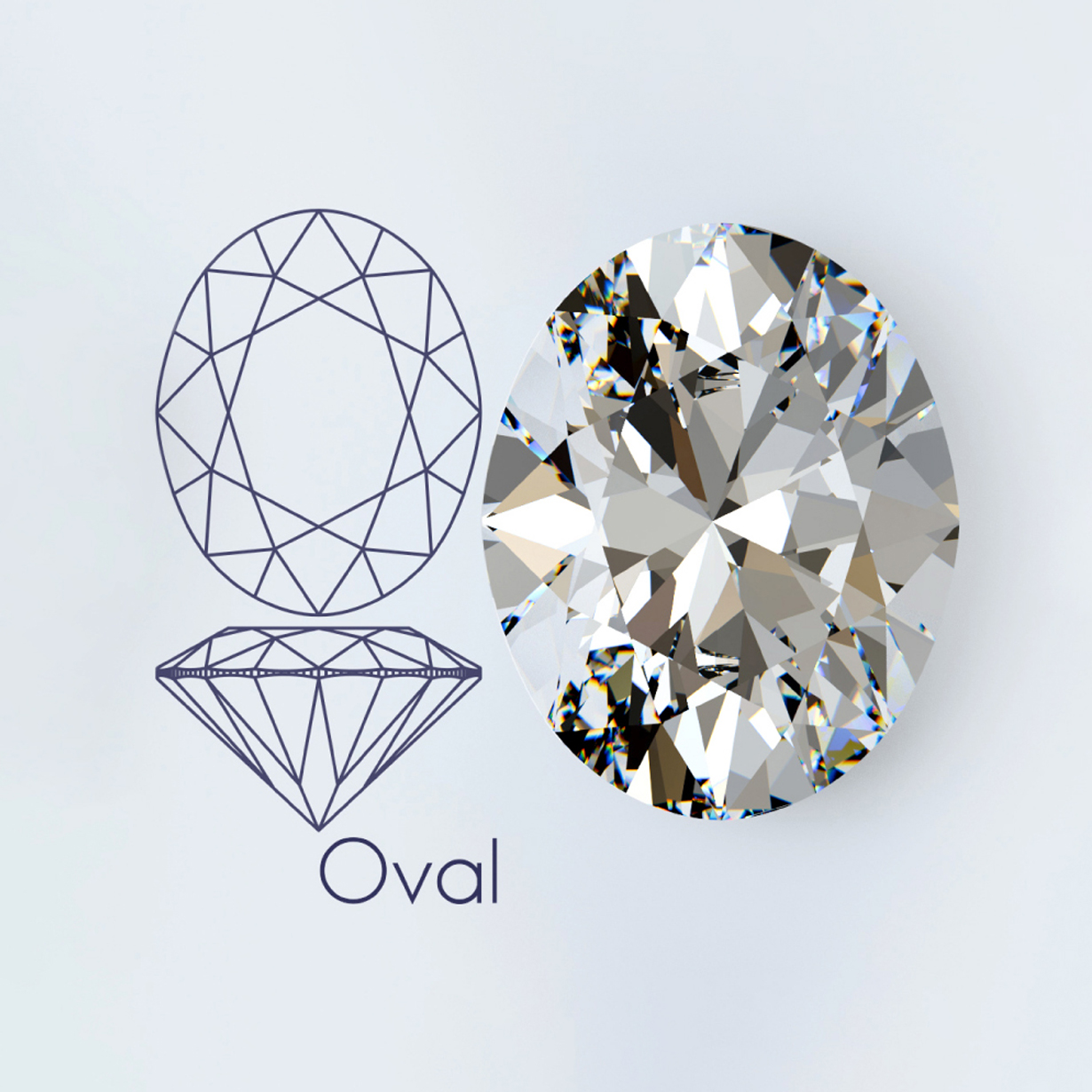 トラディショナルスタイルオーバルカットダイヤモンド-4
