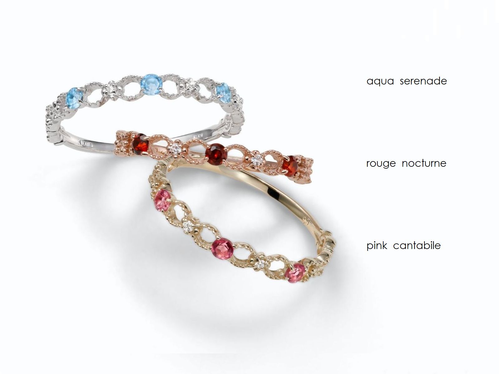 ‘RONDO’ colored stone rings『ロンド』カラーストーンリング