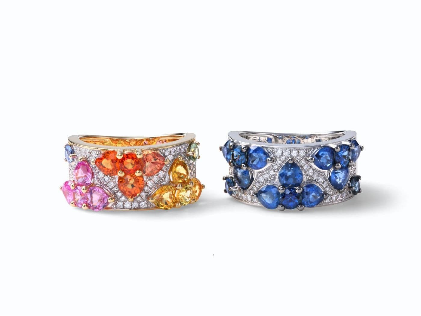 ‘FLORAL BAND’color sapphire ring『フローラルバンド』カラーサファイアリング