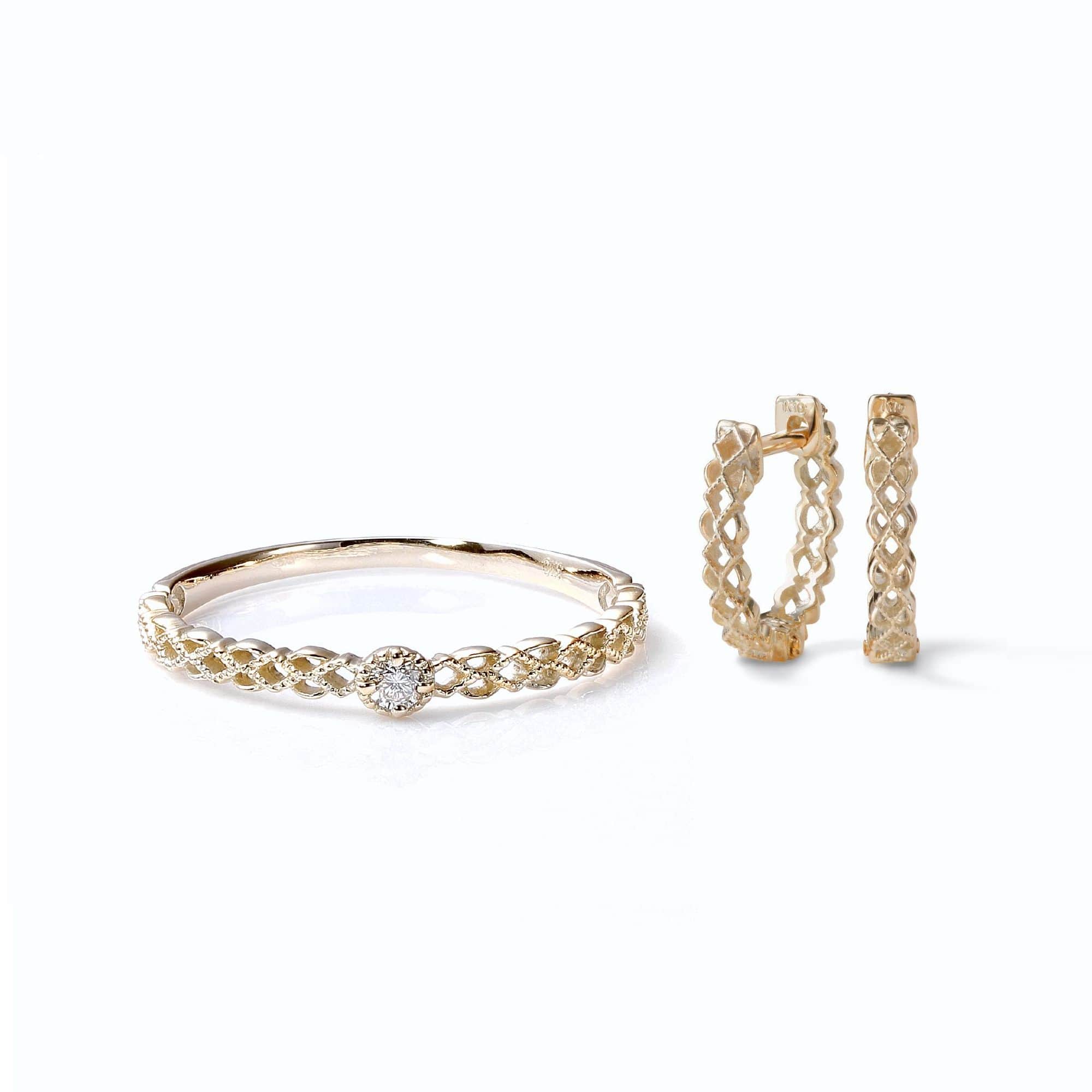 「スノウニット」リング,ピアス 「スノウニット」リング,ピアス