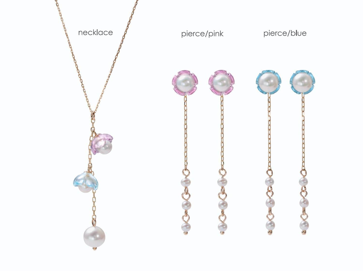 ‘DEW DROP FLOWERS’ necklace and pierce『デュードロップフラワー』ネックレス・ピアス